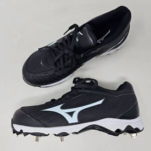 MIZUNO 9-SPIKE ADVANCED SWEEP 3 LOW WOMENS SIZE 6 BLACK METAL CLEAT SOFTBALL